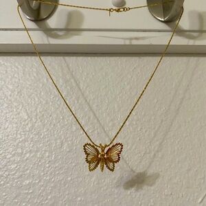 Monet Butterfly Necklace